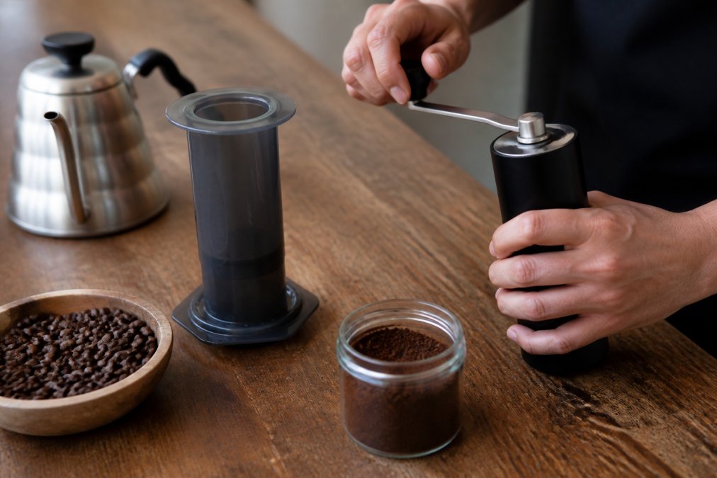 How to Grind Coffee Beans for AeroPress